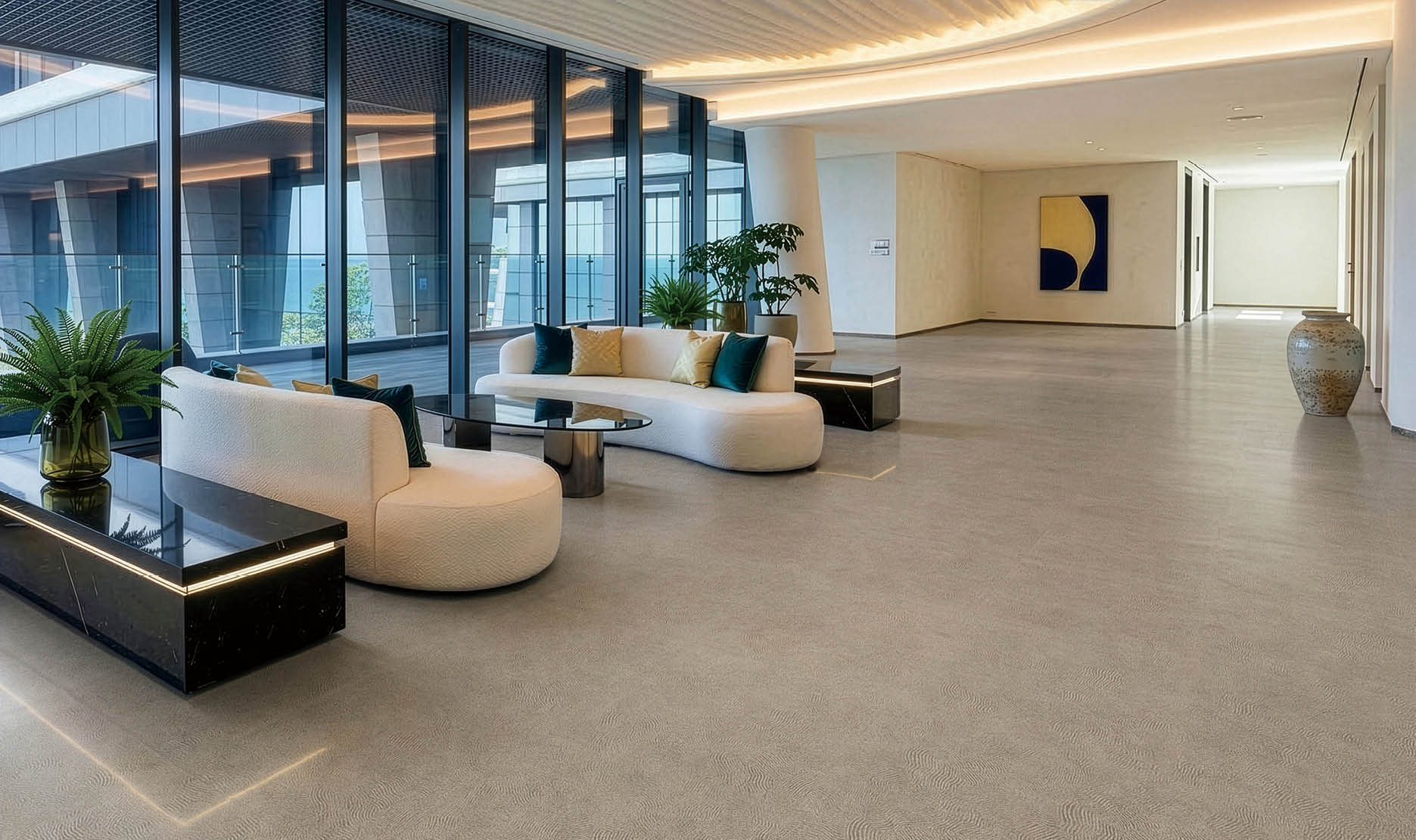 A large grocery store with aisles of food and drinks. AI generated content