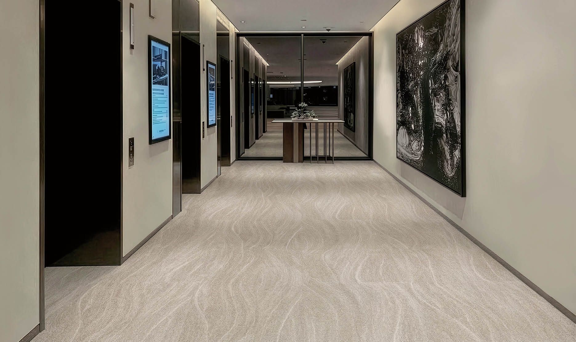 A large grocery store with aisles of food and drinks. AI generated content