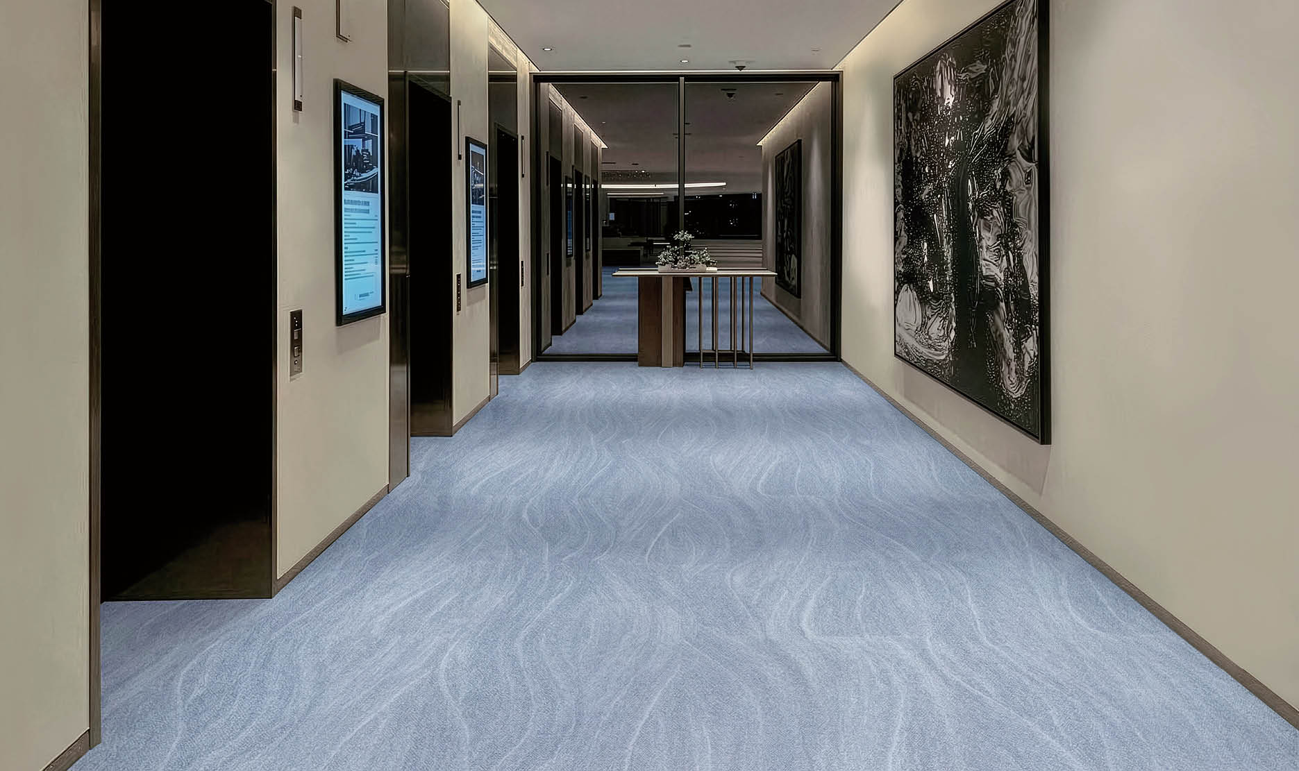 A large grocery store with aisles of food and drinks. AI generated content