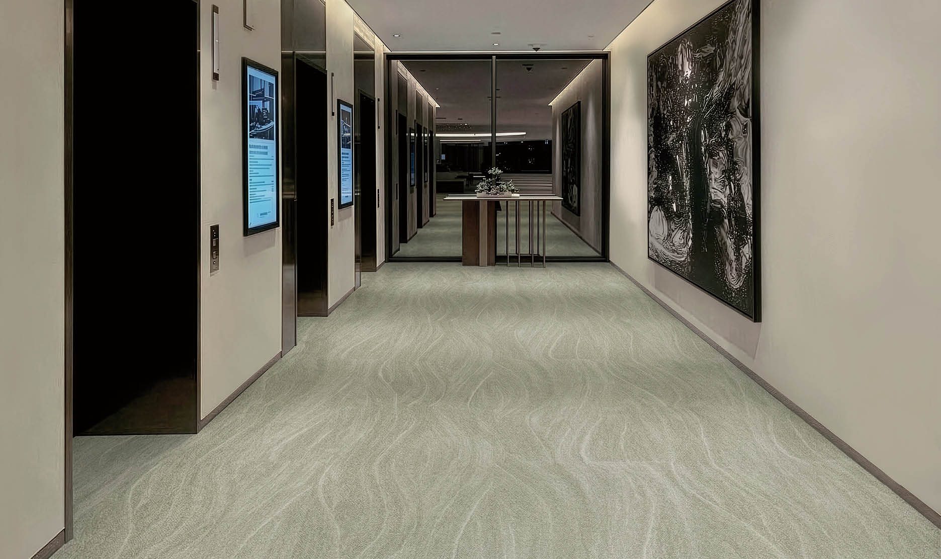 A large grocery store with aisles of food and drinks. AI generated content