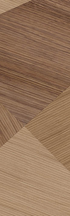 A wooden wall with a pattern of triangles. AI generated content