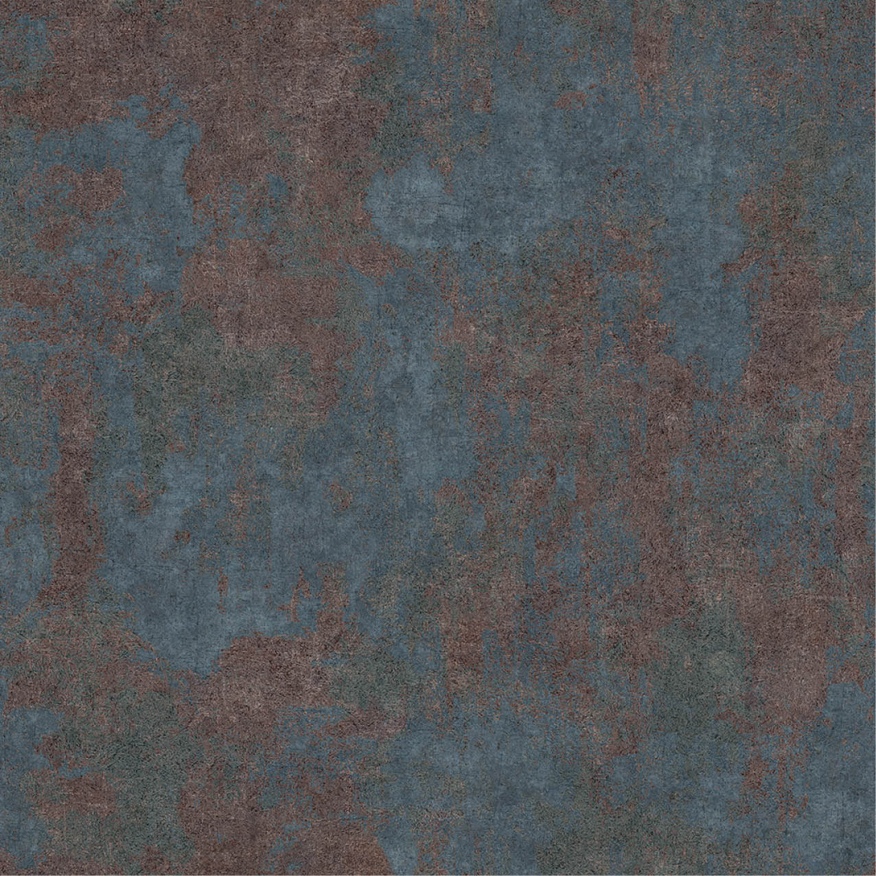 A blue and white patterned wallpaper with a nude figure in the center. AI generated content